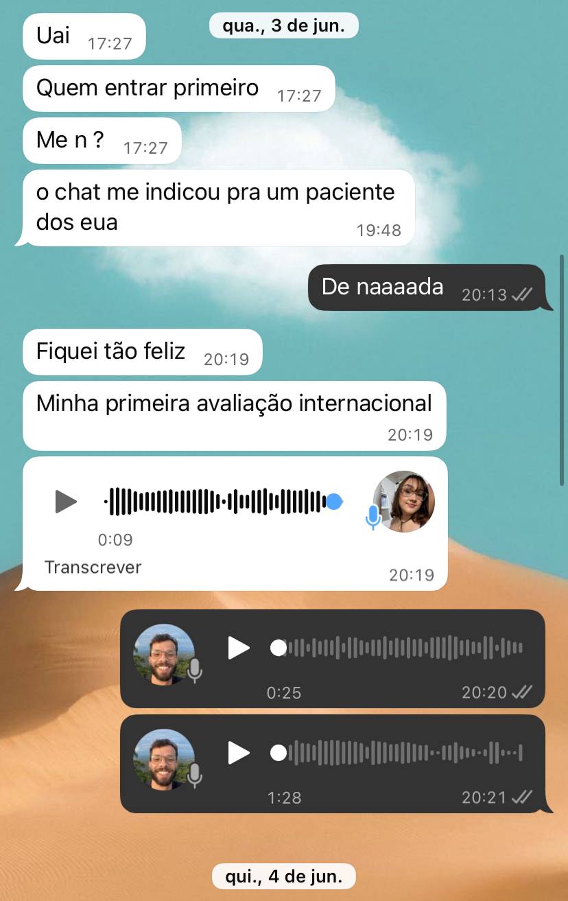 Print de conversa no WhatsApp